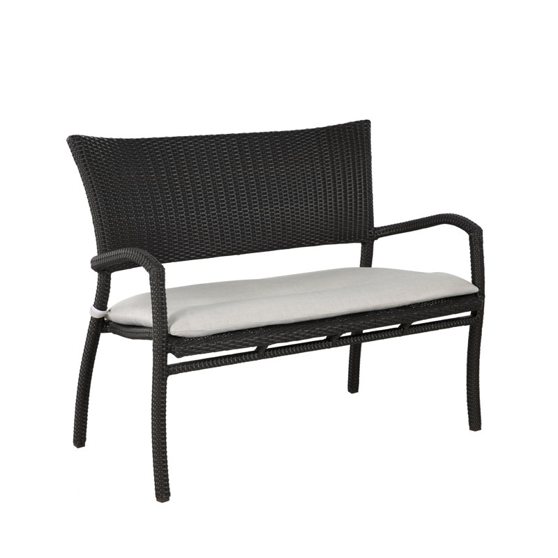 Banc de jardin en aluminium Skye, Skye #2 noyer noir