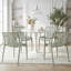 Chaise de salle à manger empilable pour l'extérieur, chaise de patio sans assemblage, fauteuils en plastique toutes saisons (ensemble de 4)-464675858-464675887