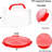 Cake Carrier with Collapsible Handle - Plastic Red Cake Container and Holder with Lid