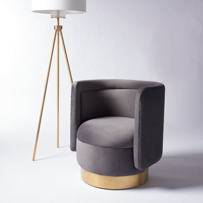 Tews Upholstered Swivel Barrel Chair