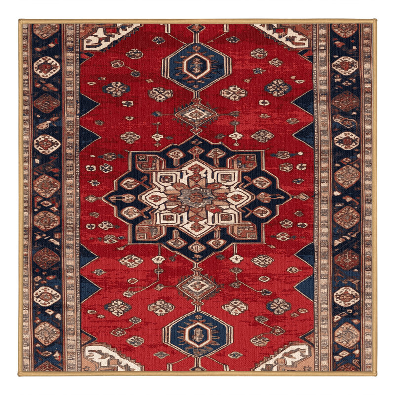Tapis brun lavable à la machine, Carré 6 pi
