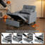 Lit gigogne escamotable, canapé-lit convertible 3 en 1 avec coussin lombaire à massage vibratoire, fauteuil inclinable simple avec port USB / Type-C, porte-gobelets et poche latérale pour petits espaces-1908571881