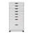 Carrena Solid Wood 8 Drawer Rolling Storage Cart-1644658124