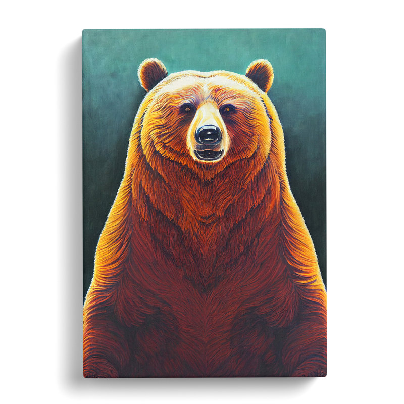 Great Grizzly Bear No.3 - Wrapped Canvas