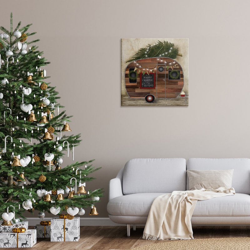 «Happy Camper at Christmas», impression sans cadre, H 30 po x l 30 po