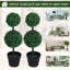 Springfield 2 PCS Artificial Double Ball Tree w/ Pot Home Decoration 15cm