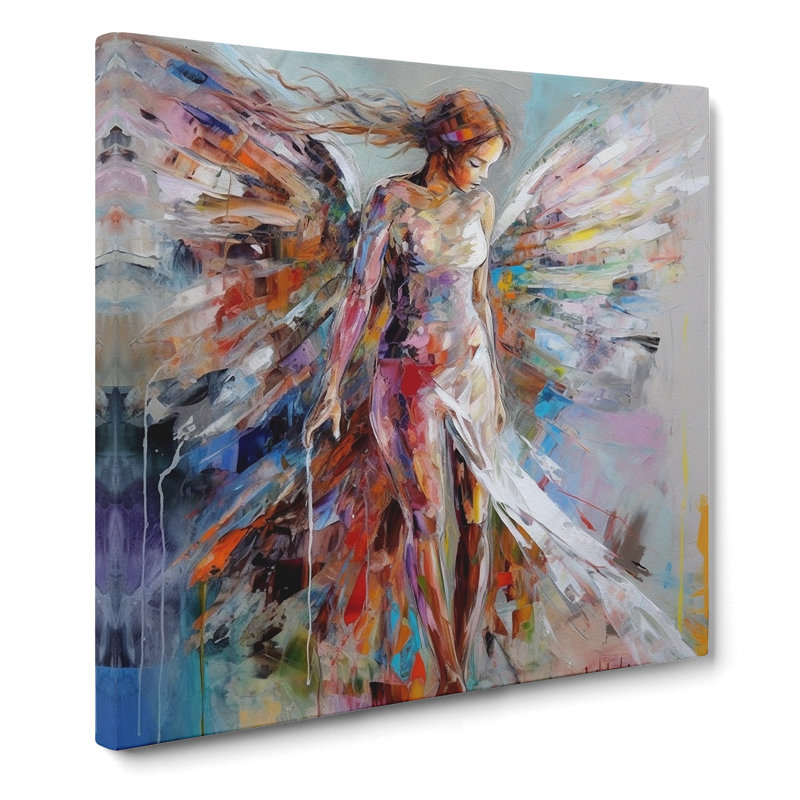 Angel Gestural - No Frame Print, 50cm H x 50cm W x 3cm D