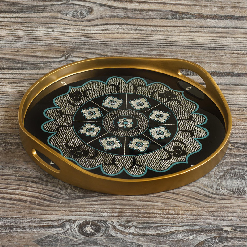 Bungalow Rose Felicio Glass Tray
