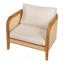 Chaise avec accoudoirs d'extérieur rembourrée, ensemble de 2
