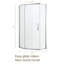 Porte de douche 34-1 / 8 "X 72" Cabine de douche semi-sans cadre à charnière