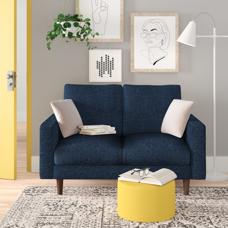 Canapé à accoudoirs carrés Craigmont, Bleu foncé, H 33,1 po x l 50,4 po x P 31,7 po