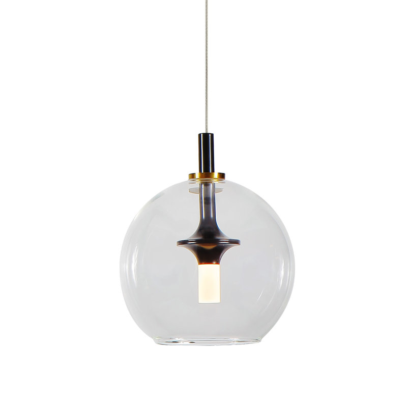 Portofino 1-Light LED Glass Globe Pendant Light with Adjustable Height