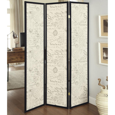 Paravent 3 panneaux en bois beige espresso | Idée de cadeau