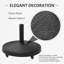 22.7 kg Metal Umbrella Base with Wheels