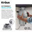 Broyeur à déchets à alimentation continue KRAUS Wasteguard avec moteur ultra-silencieux pour évier de cuisine avec cordon d'alimentation et bride inclus-117435416