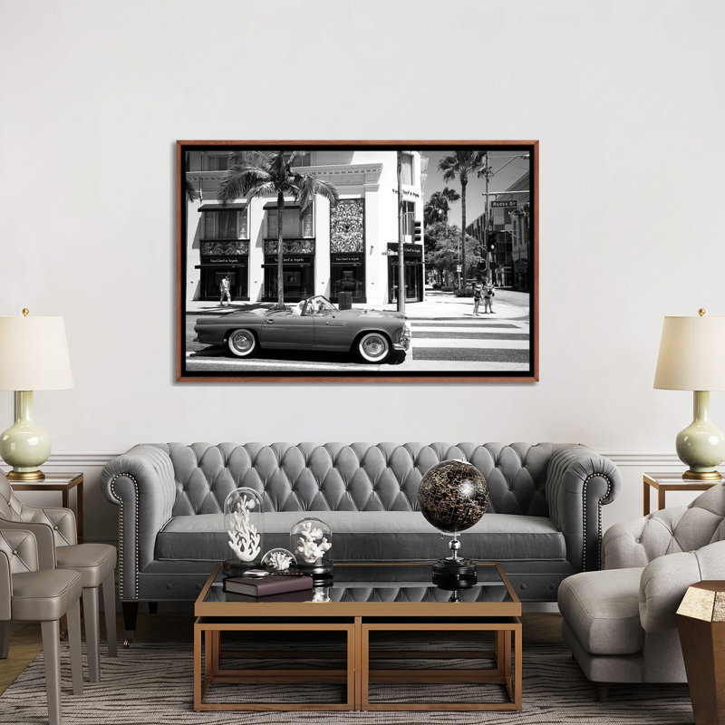 Rodeo Drive Classic - impression d'art mural, H 40 po x l 60 po, Reproduction encadrée sans passe-partout, Brun