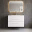 Londyn 30 po L x 18 po P 2 tiroirs Meuble-lavabo mural avec évier simple et Comptoir en Céramique blanc