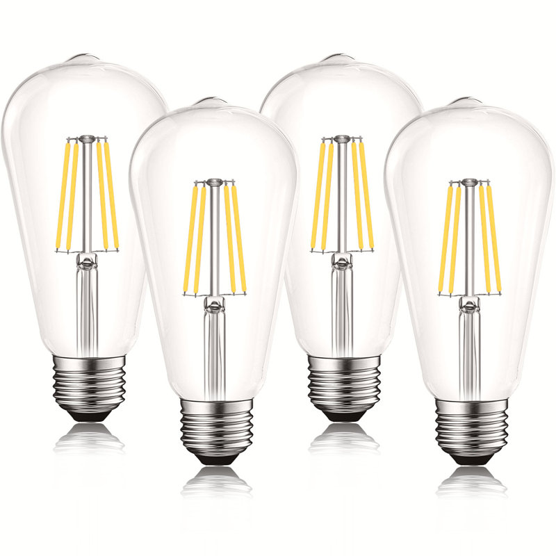 8 Watt (75 Watt Equivalent), ST19 LED, Dimmable Light Bulb, E26/Medium (Standard) Base, 4000K