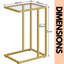 Emberley Glass Top Side Table Set