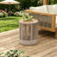 Table d'appoint d'extérieur en corde de rotin et bois d'acacia-903771170