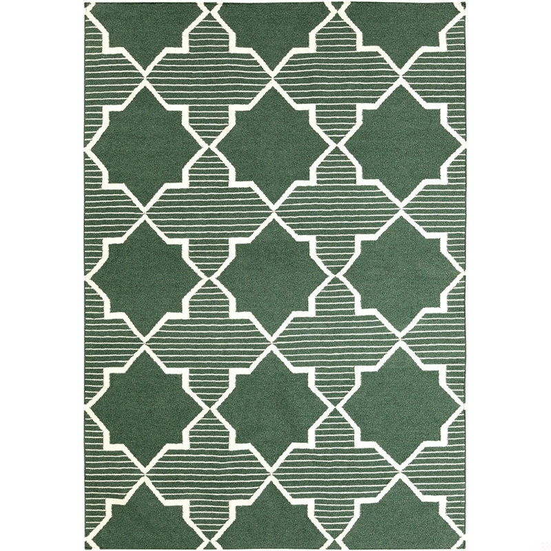Tapis d'intérieur en coton tissé à plat à motif géométrique réversible Bayonne, 3 pi x 5 pi