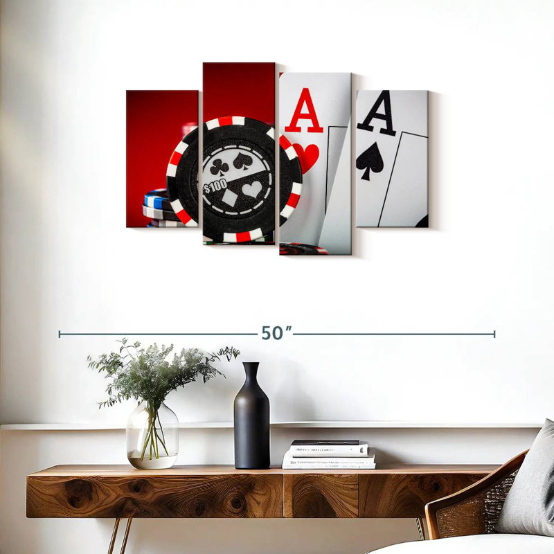 Senne Chips And Aces, 22" H x 36" W