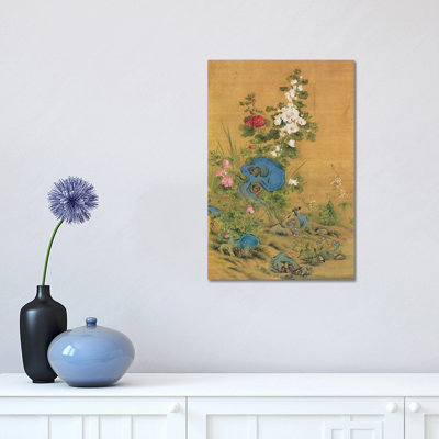 Hibiscus And Birds by Lang Shining - Wrapped Canvas Print