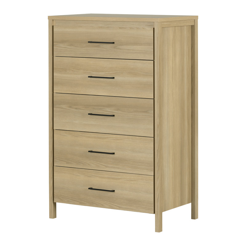 Gravity 31.25'' W 5 - Drawer Dresser, Natural Ash