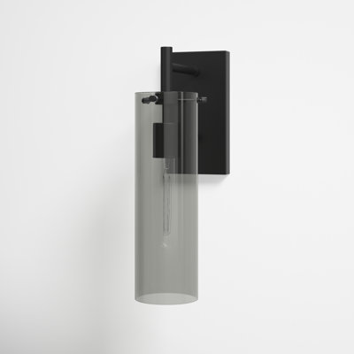 Gilbert Single Light Glass Dimmable Armed Sconce