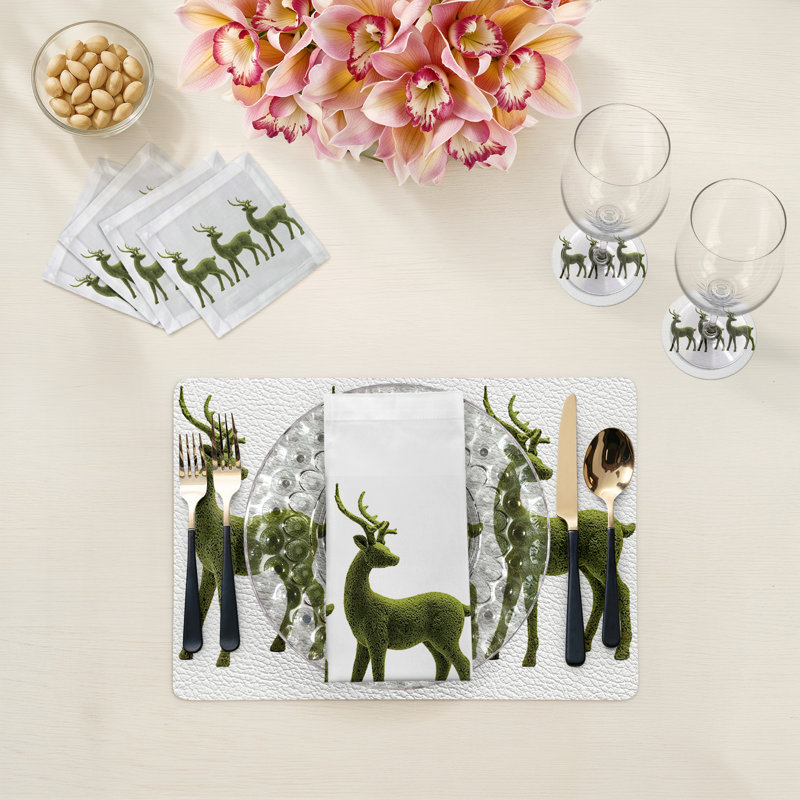 Vegan Leather Retangle Placemats