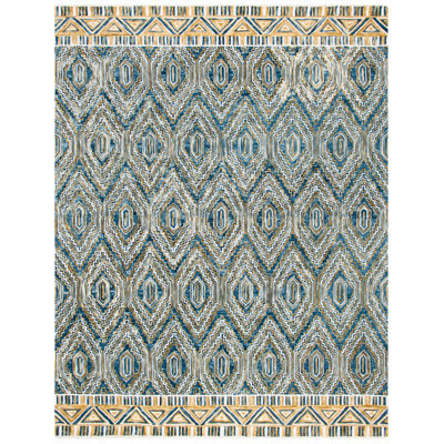 Tapis géométrique en laine touffeté à la main Deyoung
