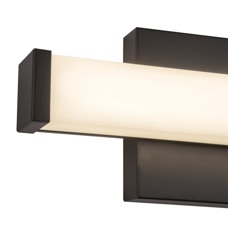 Geri 12-in Black dimmable LED Wall Sconce, Matte Black, 12-in