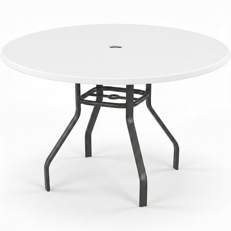 48" Round Dining Table, Anthracite