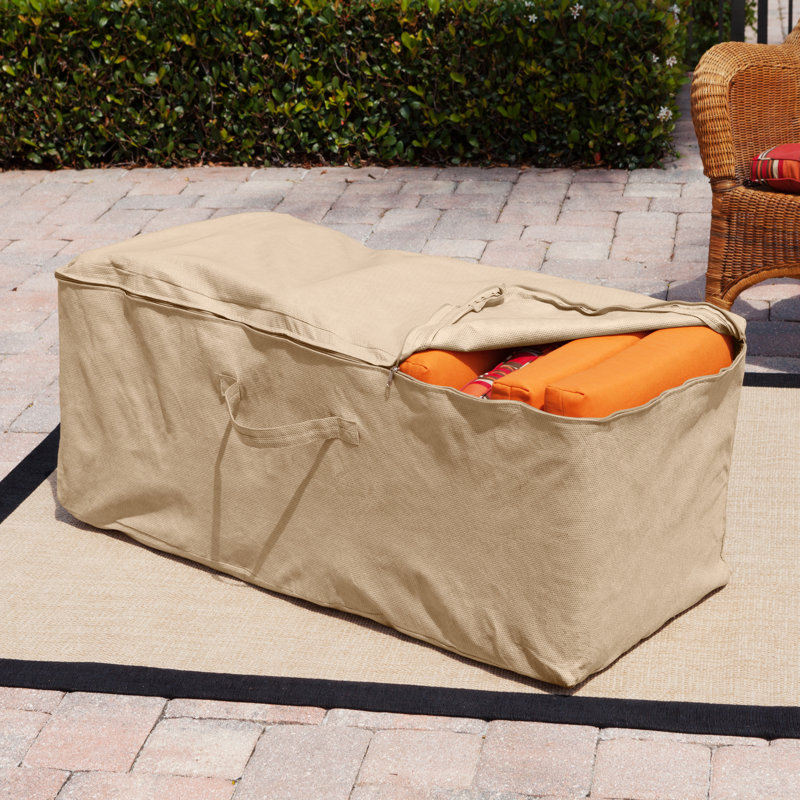 Sac de rangement pour coussin de lit, Brun clair, polyester