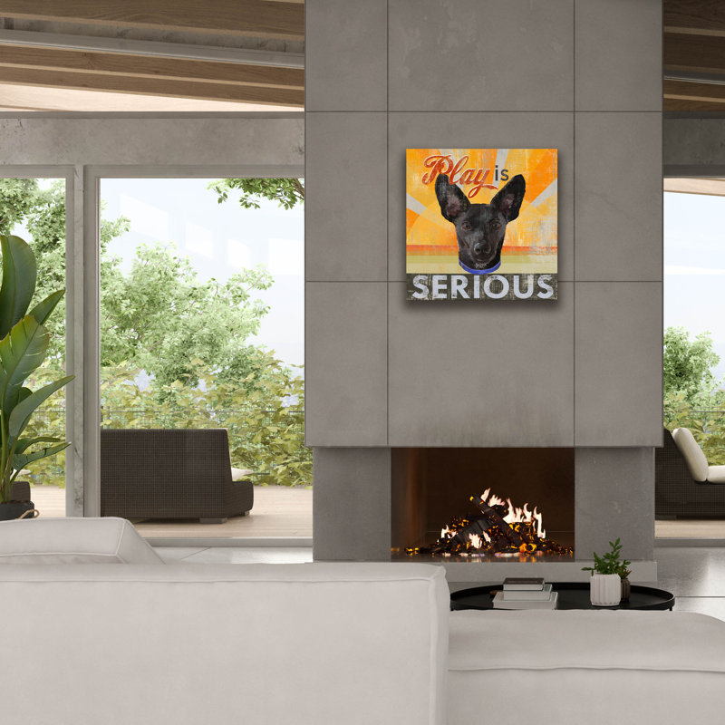 «Dog Days - Lltle Black Pup» par Art Licensing Studio, art mural sur toile
