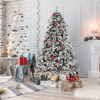 7' Lighted Pine Christmas Tree