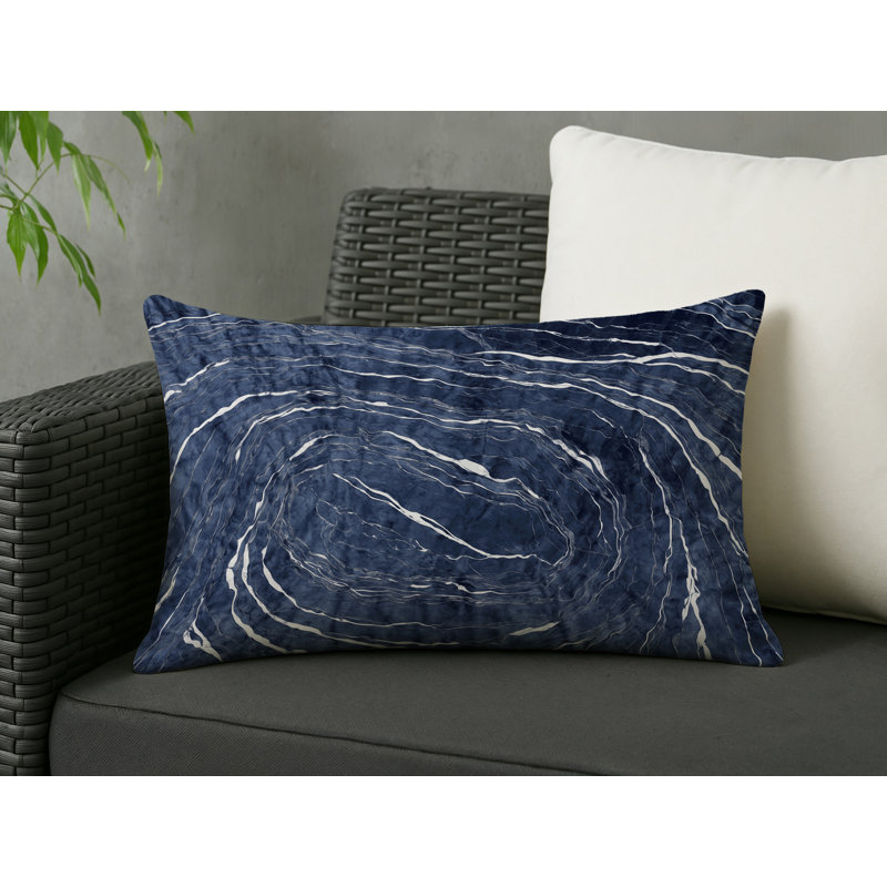Coussin décoratif intérieur et extérieur Modern, Gris abstrait 215, Rectangle H 14 po x l 20 po