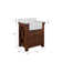 Keighley 30" Carrara White Marble Countertop Bath Vanity in Rustic Sienna with Faucet and Mirror