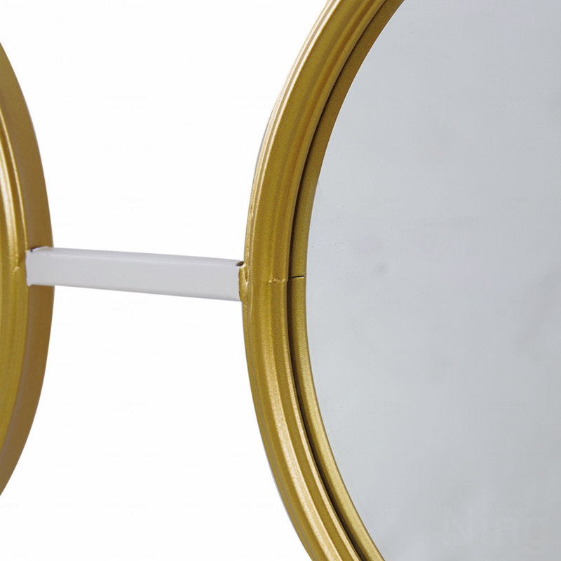 Cadre et miroir dorés 15,5 x 43,5 po
