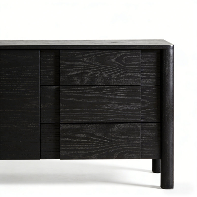 Armoire de rangement rétro de style français, Noir