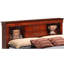 Grand lit de rangement en cerisier Clever - H 49 po x l 67 po x P 87 po, sous la finition intelligente et riche, chambre à coucher traditionnelle utilitaire spectaculaire, Allure