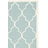 Rodgers Hand Woven Flat Weave Wool/Cotton Geometric Rug in Light Blue/Ivory-2072947006