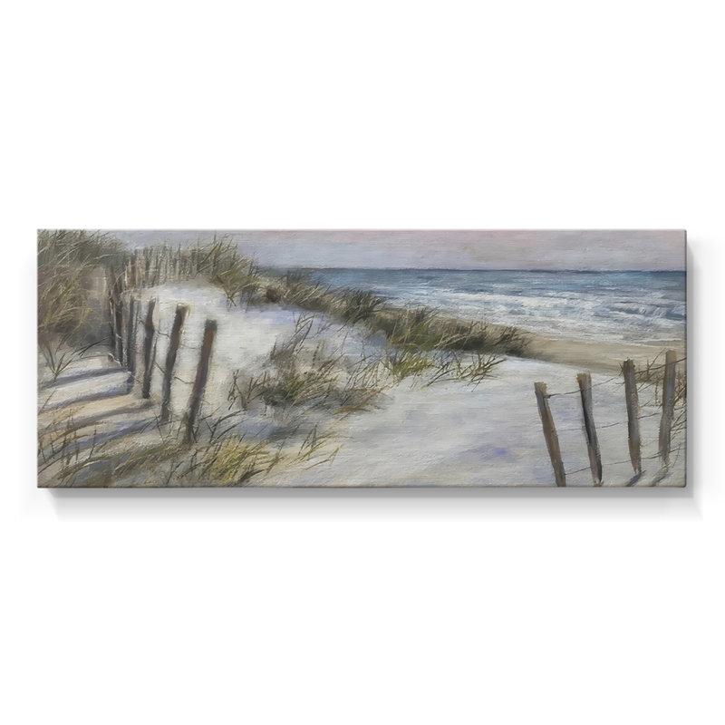 The Beach Fence II - Toile tendue avec châssis - Prêt à accrocher, H 12 po x l 30 po