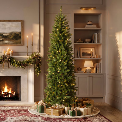 7ft. Royal Grove Fir Pencil Christmas Tree with Clear Lights