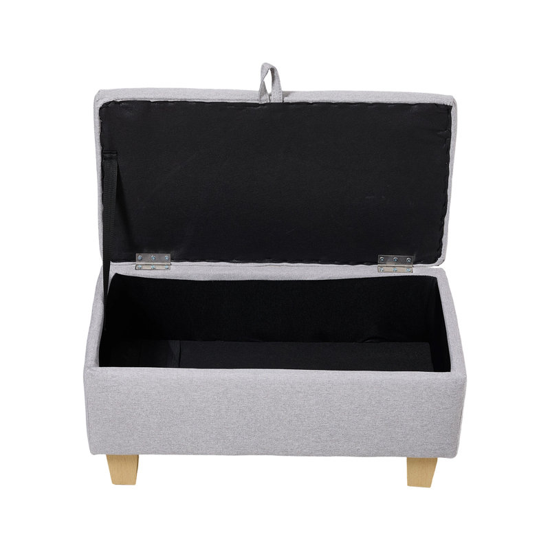 Amelie 71Cm Wide Rectangle Storage Ottoman, Light Grey