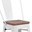 Tabouret de bar ou de comptoir en métal Marian avec dossier et siège en bois Marian-2101696434-2127243145-2101696441