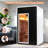 DUTHSS 1 Person Infrared Sauna Room for Home,Canadian Cedar Outdoor Wooden Dry Sauna with Rapid Heating Tubes& Carbon Plate,LCD Control Panel and Tempered Glass Door-121257014