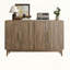 Buffet sculpté à 4 portes avec panneau réglable
