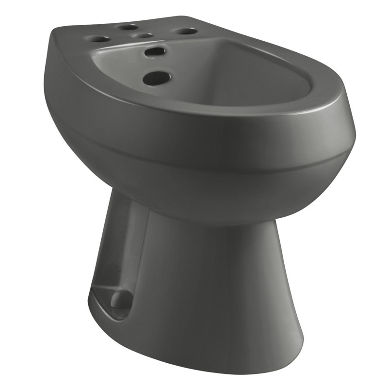 Bidet à jet vertical San Tropez® avec 4 trous de robinet, Gris tonnerre