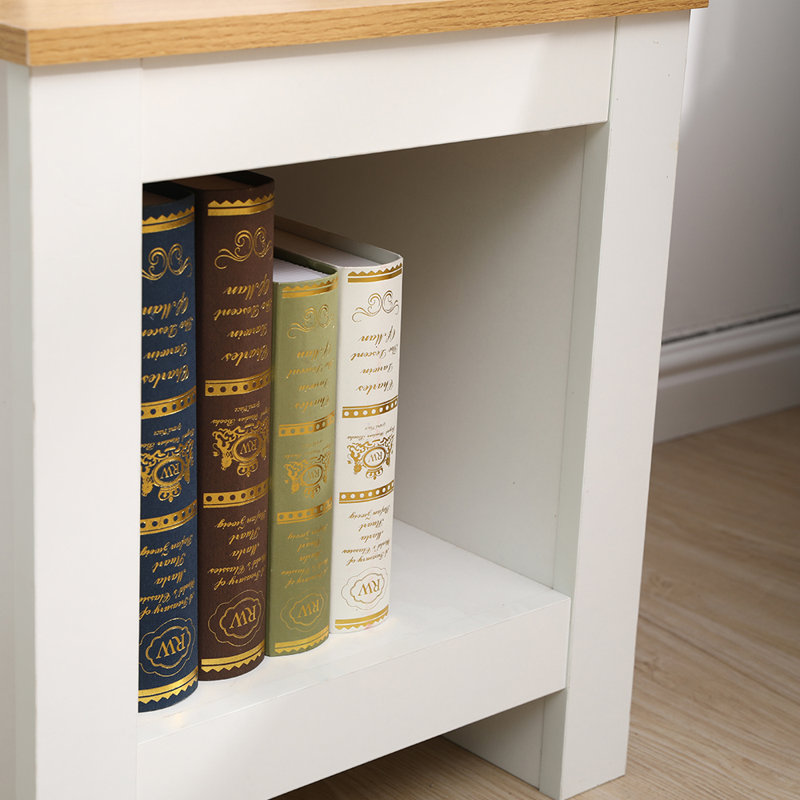 Spark Floor Shelf End Table, White